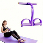 Abdominal foot pedal traction sit-up assist device 4 for home use, portable Pilates and yoga training equipment, compact home strength training system, anti-slip foot pedal + comfortable grip, silent rebound
