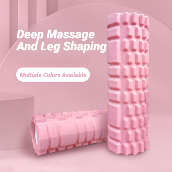 Yoga Column Foam Axis Massage Roller Muscle Back Massagethe Grid Training Hollow Roller - Fitness For Relaxation & Exercise Supp