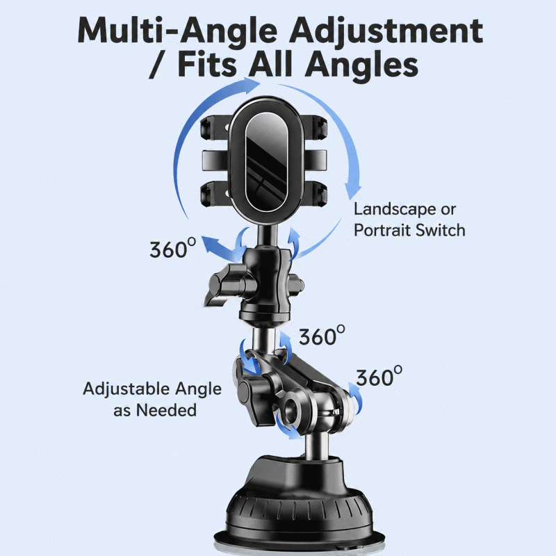 Vehicle-mounted camera phone holder, multi-directional overhead shot, car live broadcast shooting holder, suction cup holder