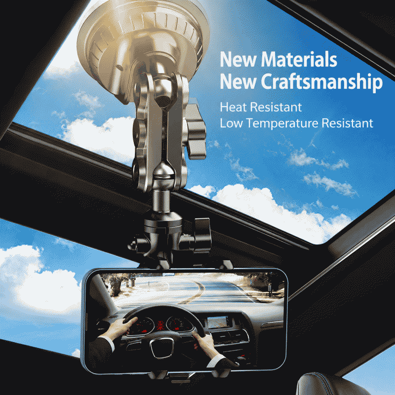 Vehicle-mounted camera phone holder, multi-directional overhead shot, car live broadcast shooting holder, suction cup holder