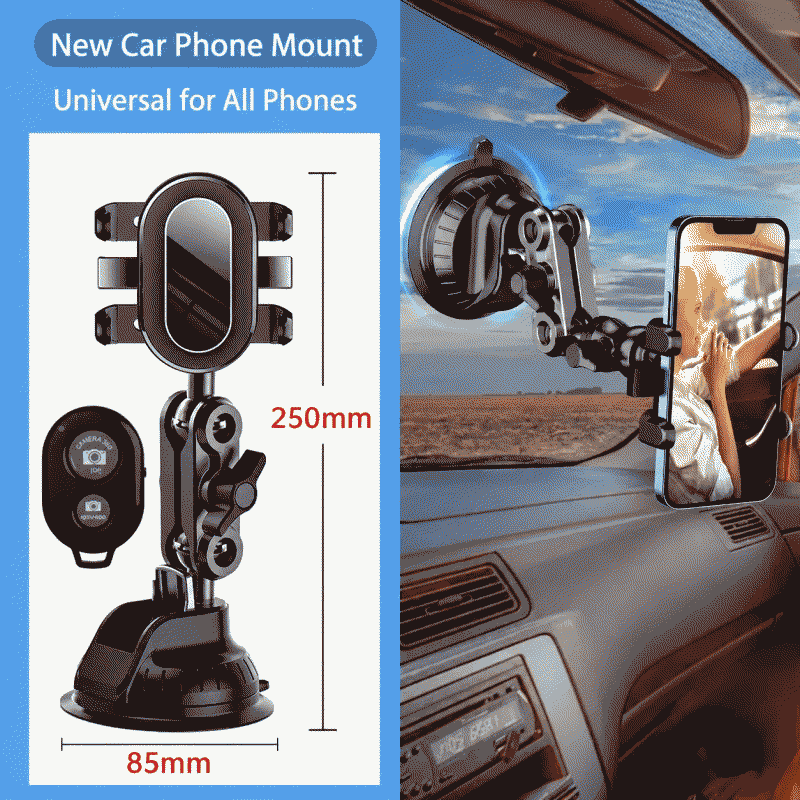 Vehicle-mounted camera phone holder, multi-directional overhead shot, car live broadcast shooting holder, suction cup holder