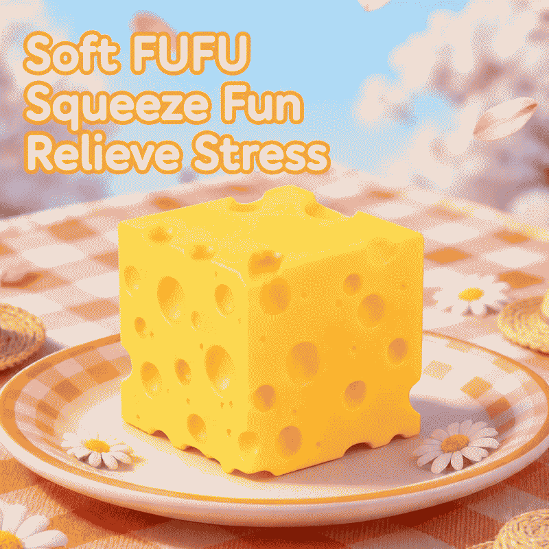 5cm Cheese and Cream Squeeze Toy, Small Size, Quickly Bounces Back, Flour-based Stress Relief Toy, Wonderful Tool for Venting