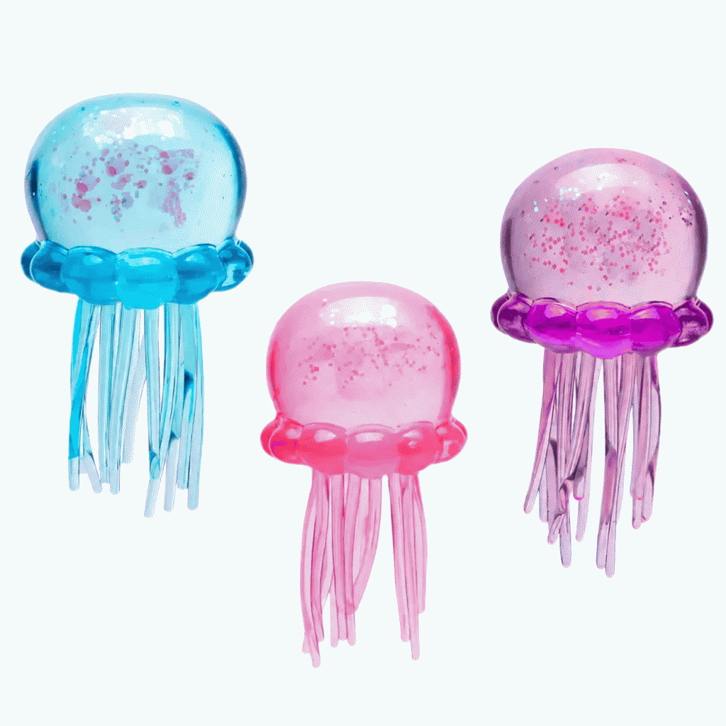 Maltose Pinch Happy Jellyfish Ice Cube Stress Relief Toy, Slow-Rebound Design for Venting