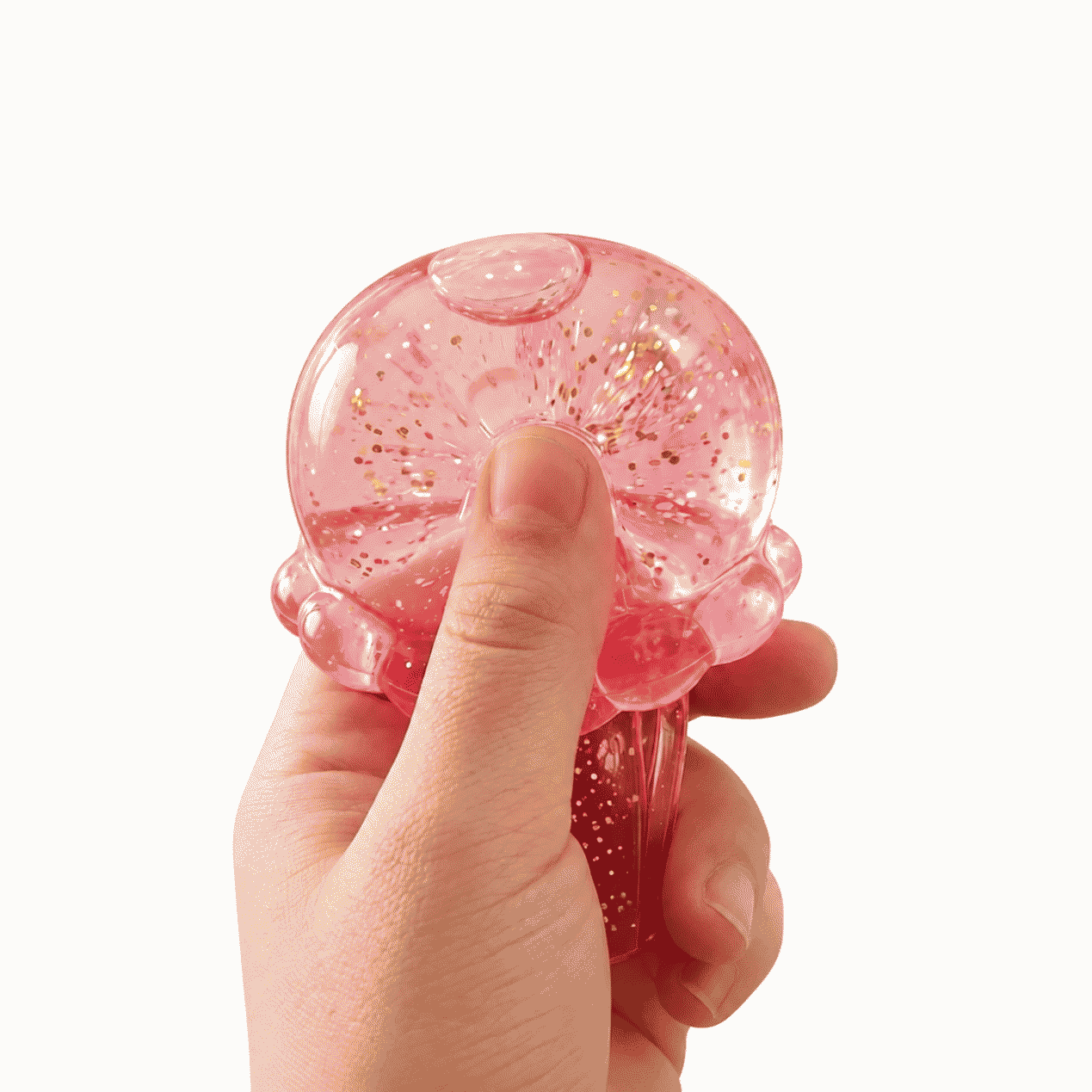 Maltose Pinch Happy Jellyfish Ice Cube Stress Relief Toy, Slow-Rebound Design for Venting