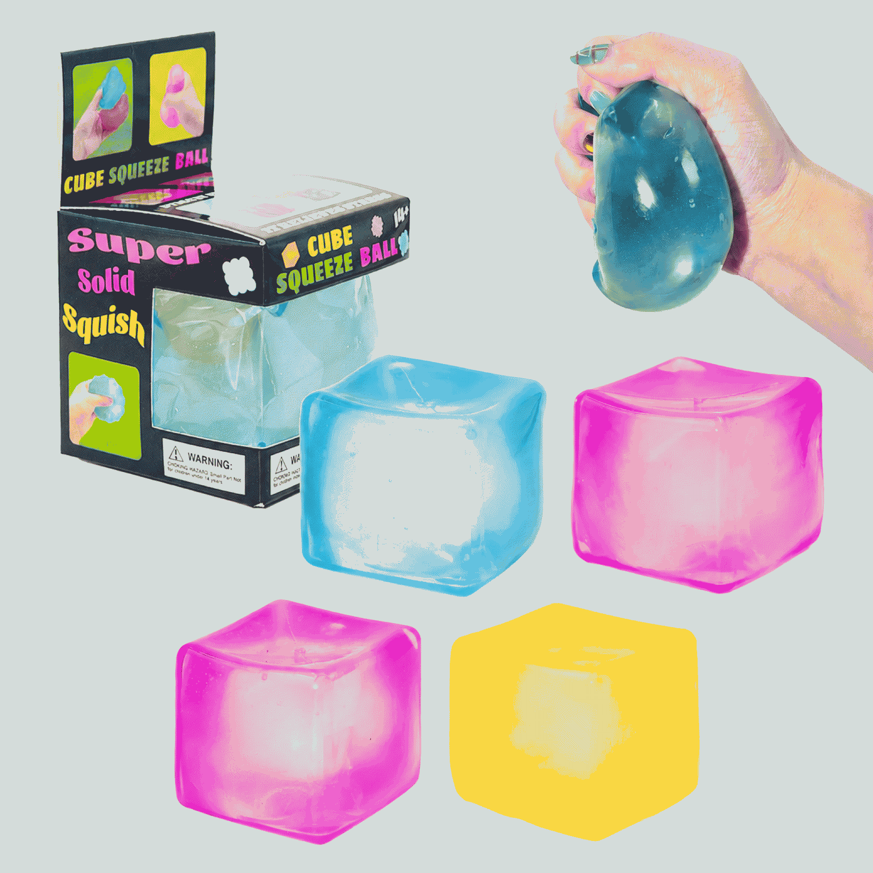 New ice cube maltose decompression toy, cube-shaped maltose, squeezable and enjoyable for stress relief