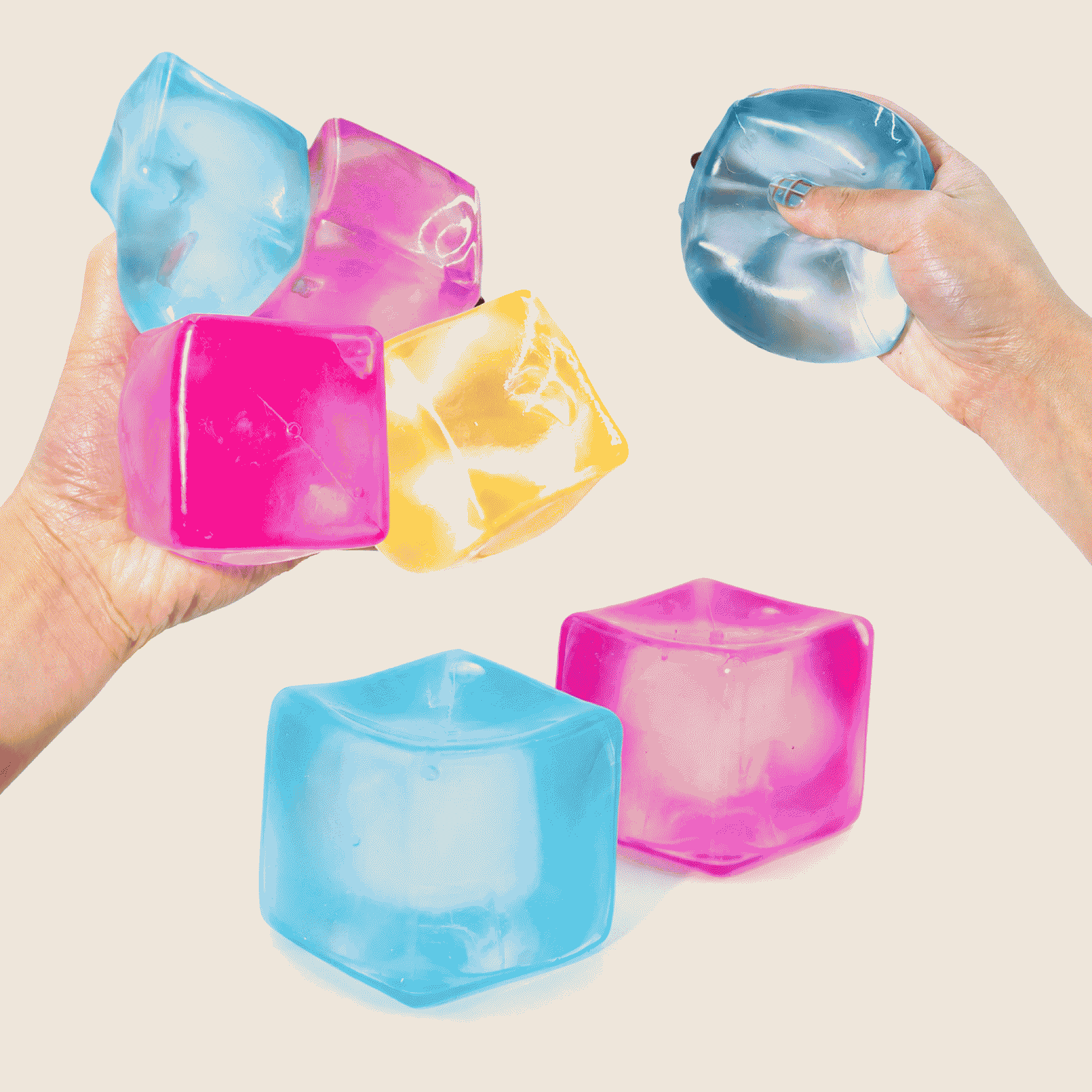 New ice cube maltose decompression toy, cube-shaped maltose, squeezable and enjoyable for stress relief