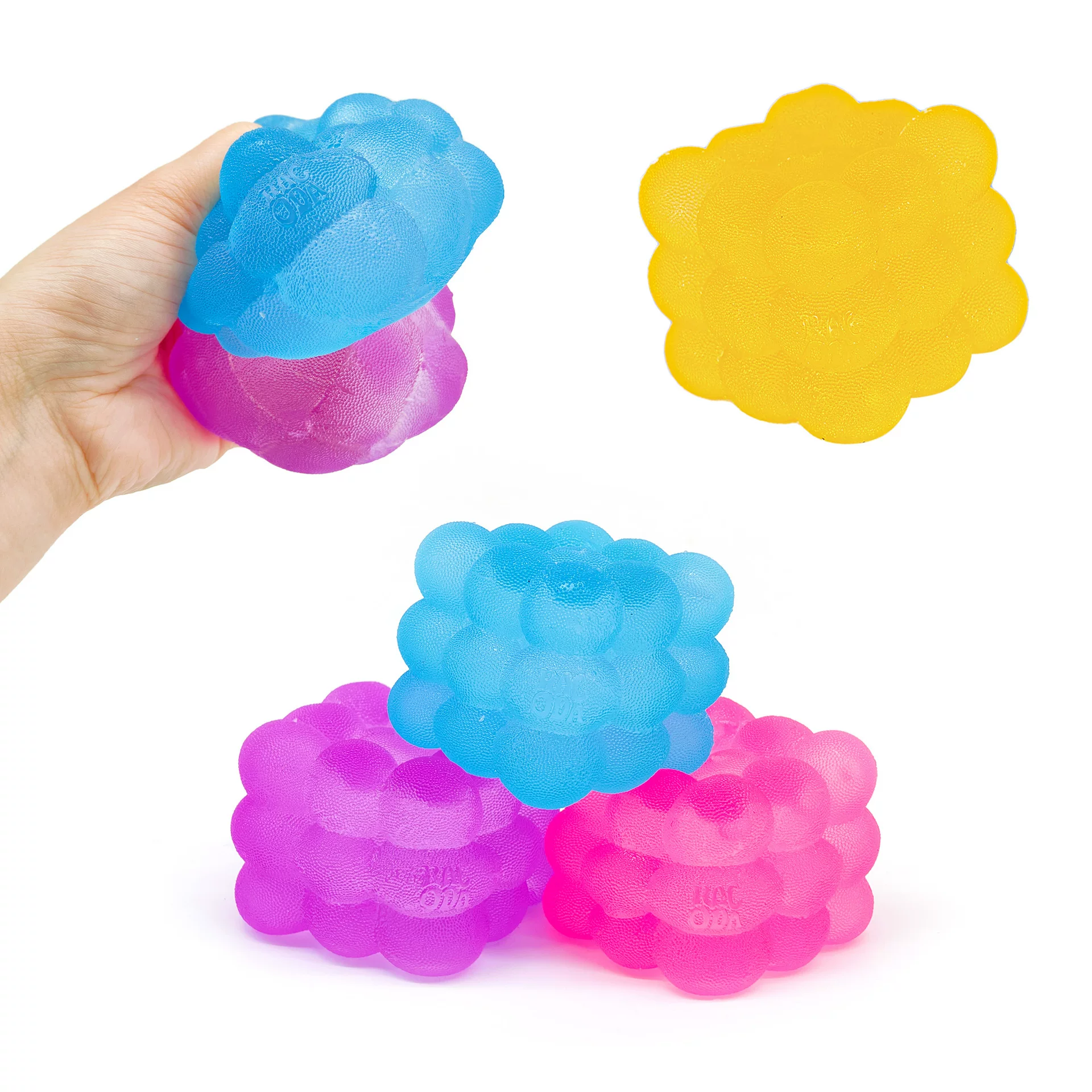 New round cube-shaped malt sugar squeeze-and-pop stress relief toy