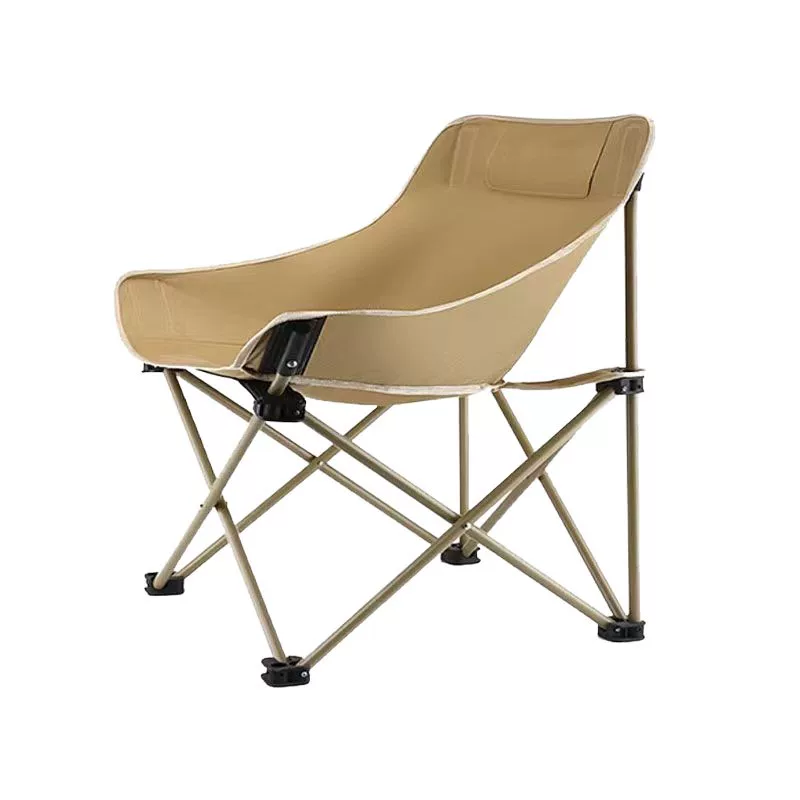 Moon chair, outdoor folding chair, portable camping and picnic fishing chair, household leisure backrest chair, telescopic moon chair