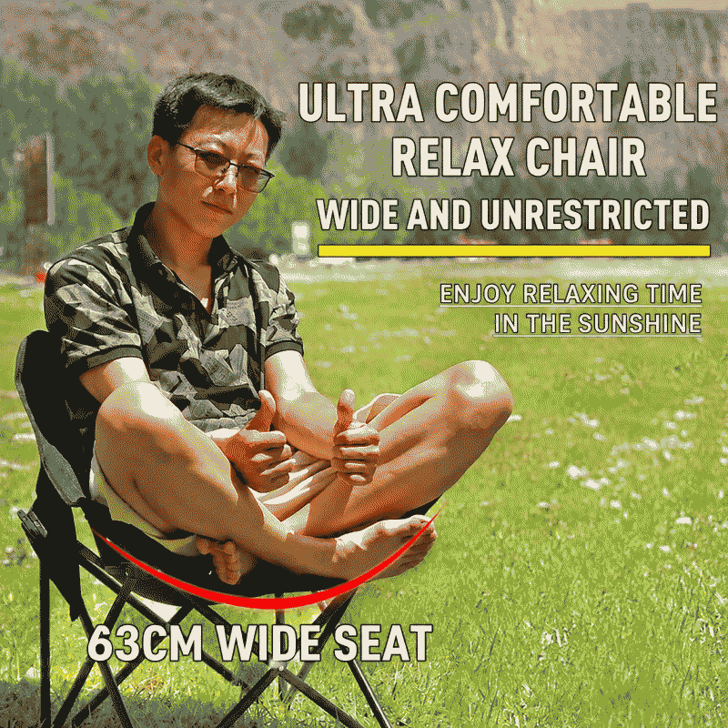 Shanduker moon chair camping chair outdoor folding chair portable recliner fishing bench beach chair picnic table and chair