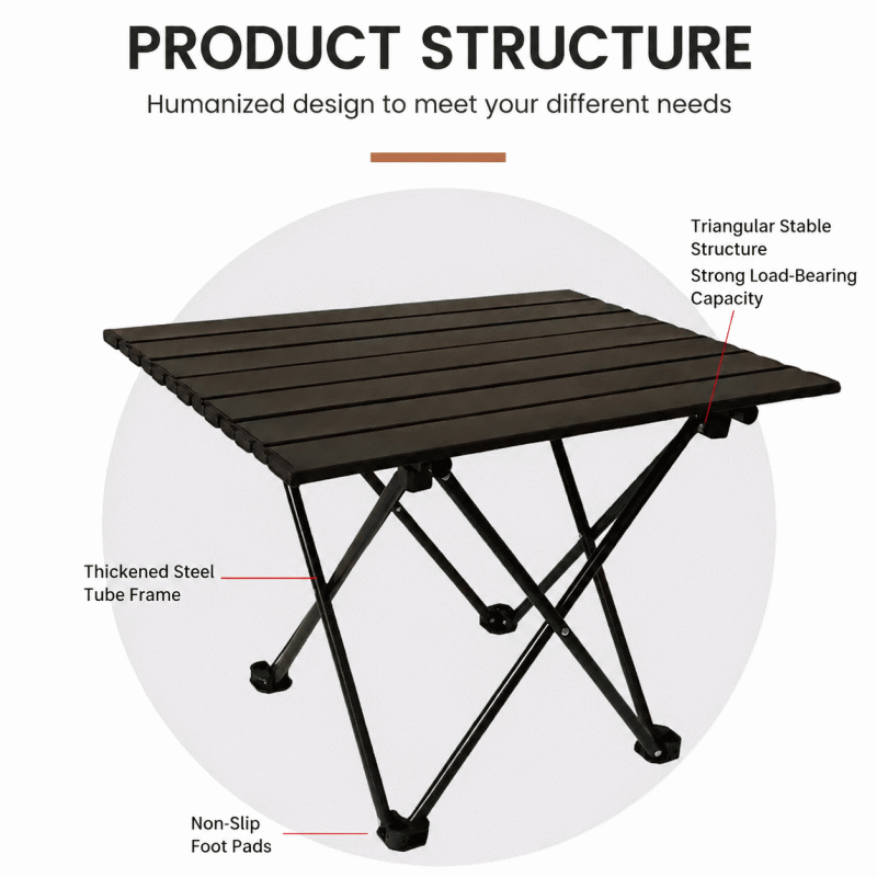 Outdoor folding table, barbecue camping table, portable storage chicken rolls table, household leisure folding table, chicken rolls table