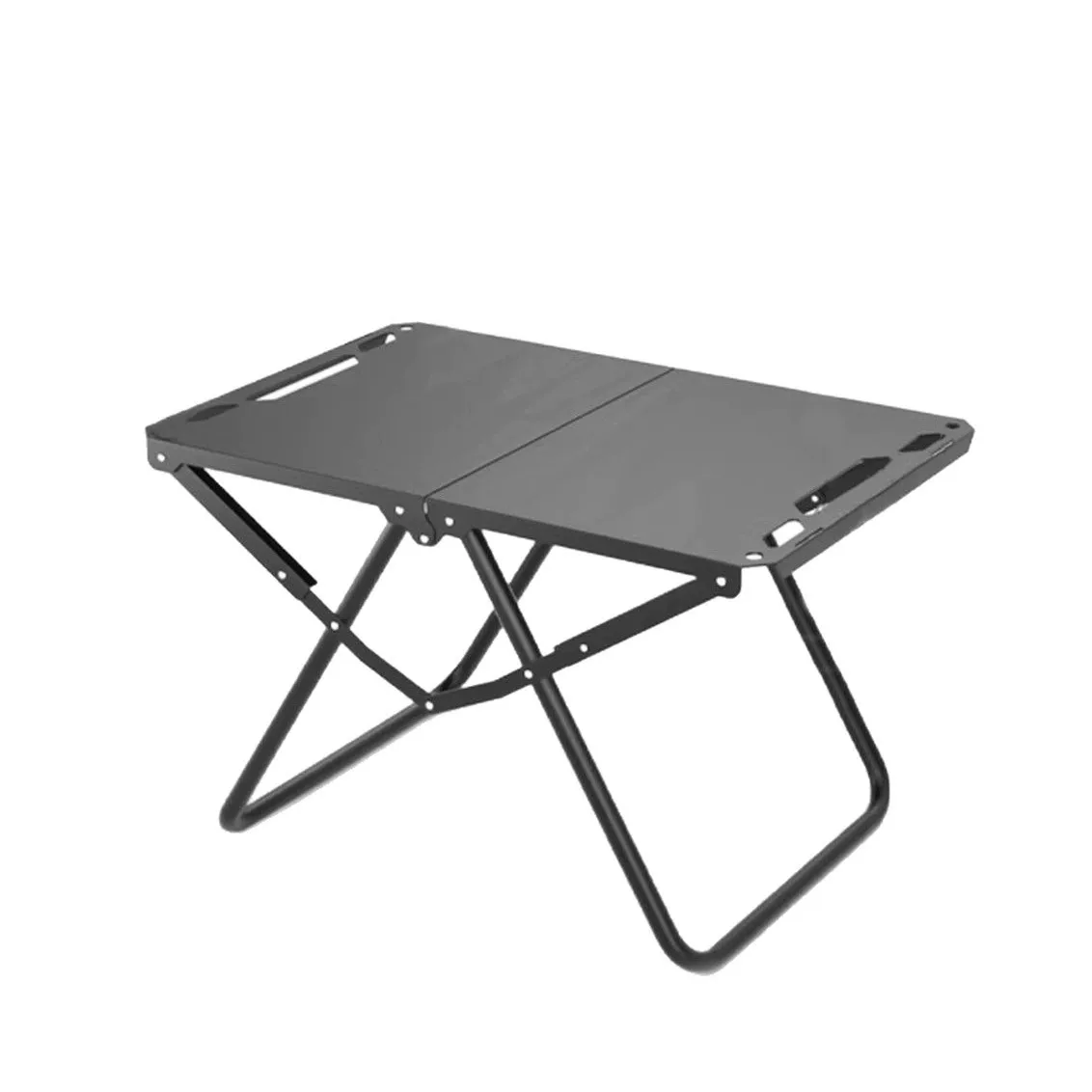 Outdoor camping folding table, portable picnic and barbecue table, thickened multi-functional folding tactical table, complete camping equipment set