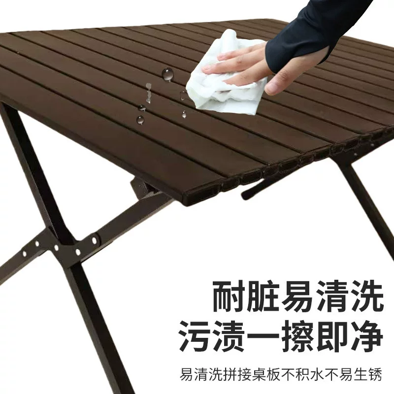 Chicken rolls table, outdoor folding table, portable barbecue picnic camping table, night market stall table, foldable chicken rolls table