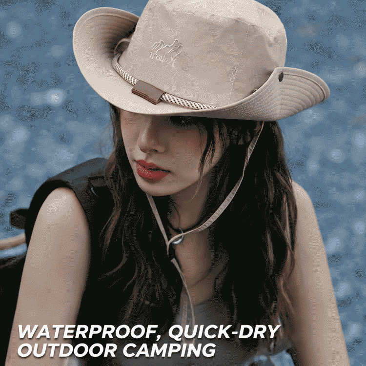 Large-brimmed hat for children, suitable for summer mountaineering, outdoor hiking, sun protection, men's sunscreen, waterproof, quick-drying, travel, fishing, fisherman's hat