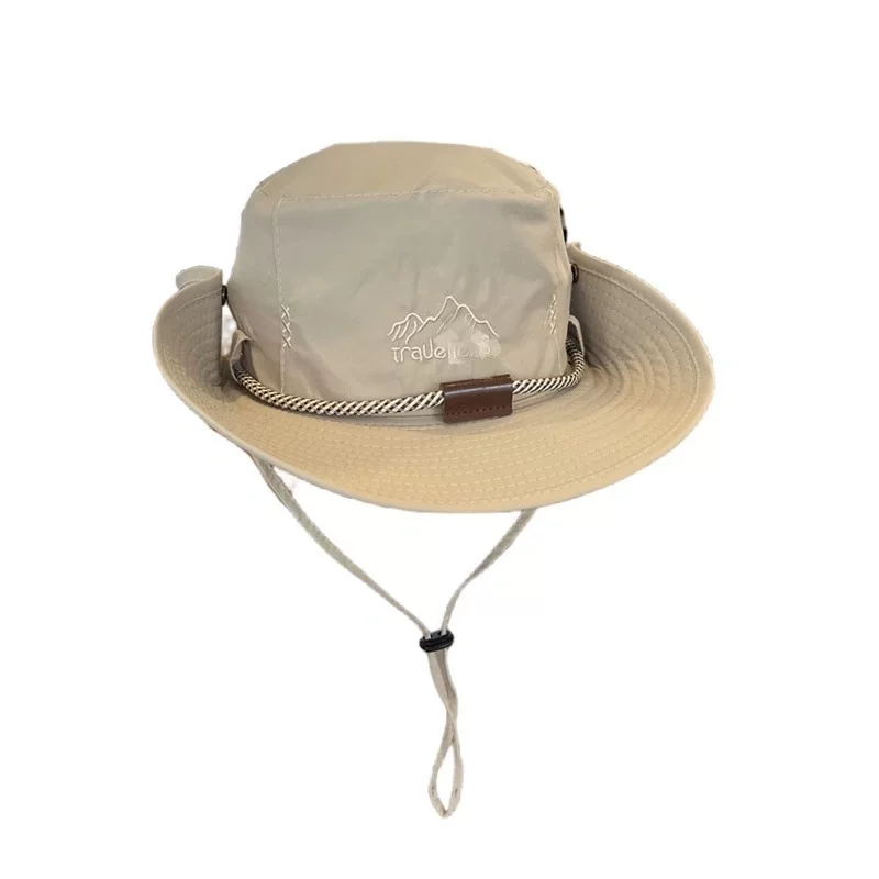 Large-brimmed hat for children, suitable for summer mountaineering, outdoor hiking, sun protection, men's sunscreen, waterproof, quick-drying, travel, fishing, fisherman's hat