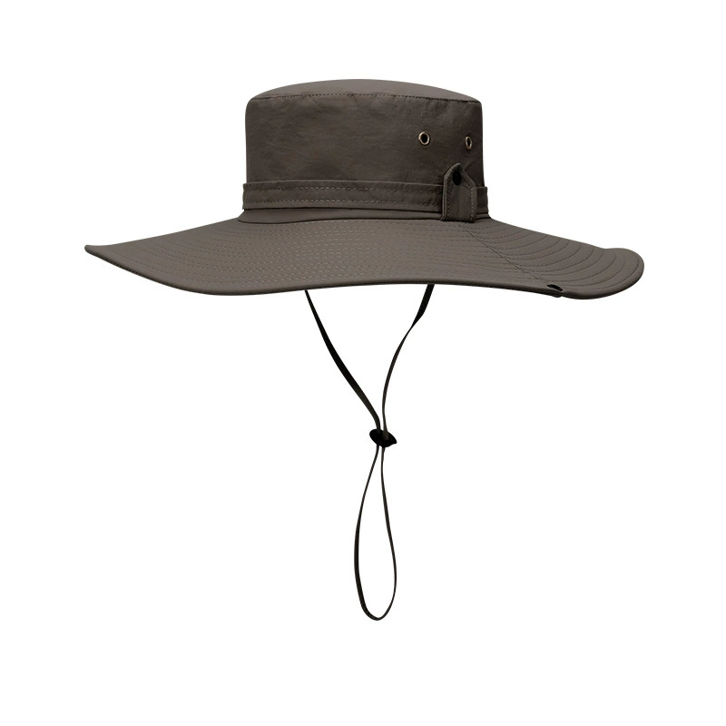 Summer fisherman's hat, men's sunshade hat, outdoor climbing and fishing hat, UV-blocking, large brim, waterproof, sunscreen, sun hat