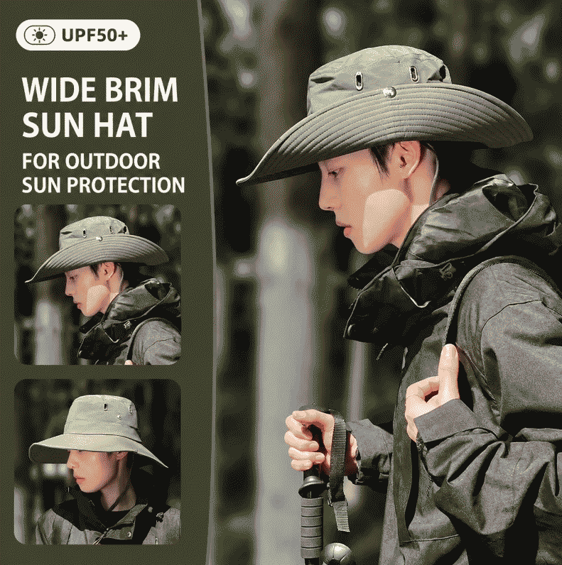 Outdoor travel camping fisherman hat summer sunscreen sunshade hat outdoor mountaineering sun hat men's fashion