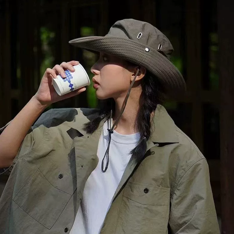 Outdoor travel camping fisherman hat summer sunscreen sunshade hat outdoor mountaineering sun hat men's fashion