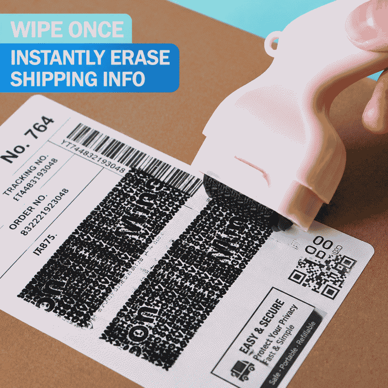Confidential seal, express delivery receipt, garbled code eliminator, multi-function box cutter, cover word seal