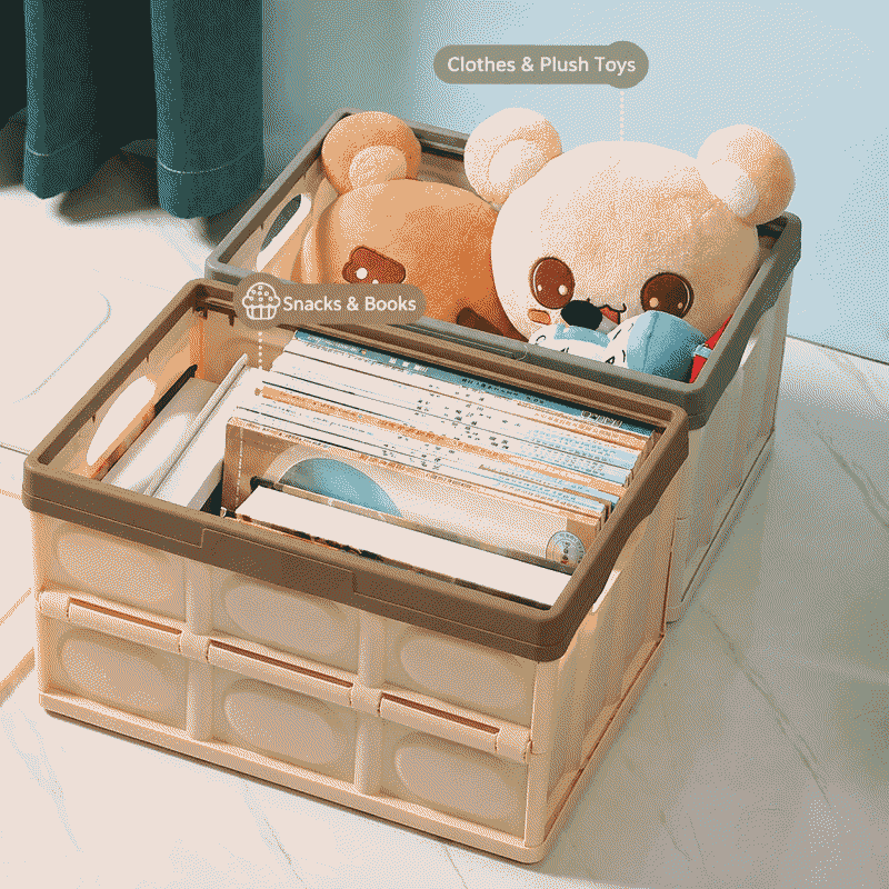 Foldable storage box, car folding box, large car trunk storage box, plastic organizing box, outdoor camping box