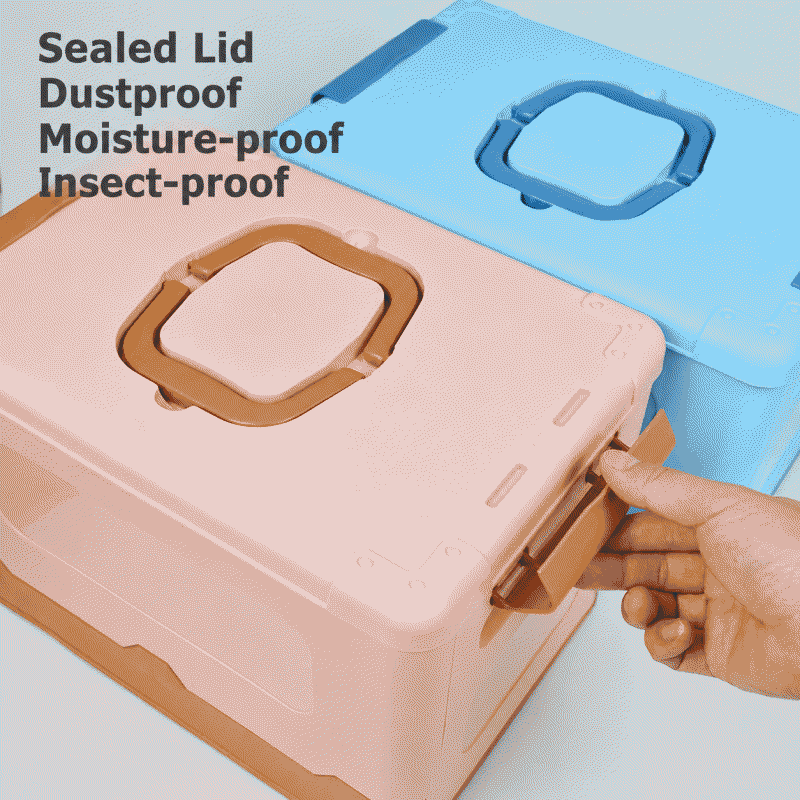 Outdoor camping storage box, car toolbox, foldable handheld organizing box, large-capacity plastic storage box, toy