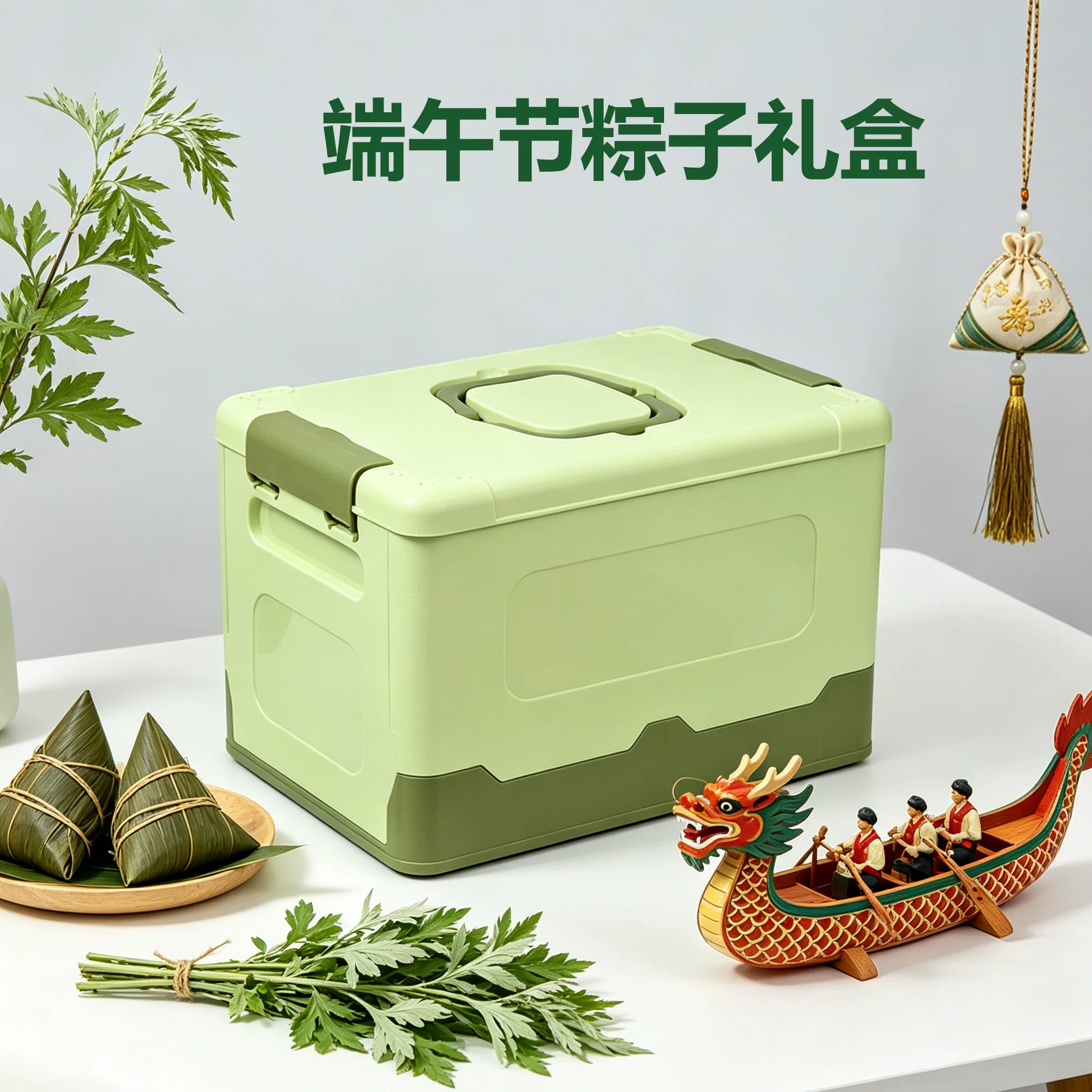 Outdoor camping storage box, car toolbox, foldable handheld organizing box, large-capacity plastic storage box, toy