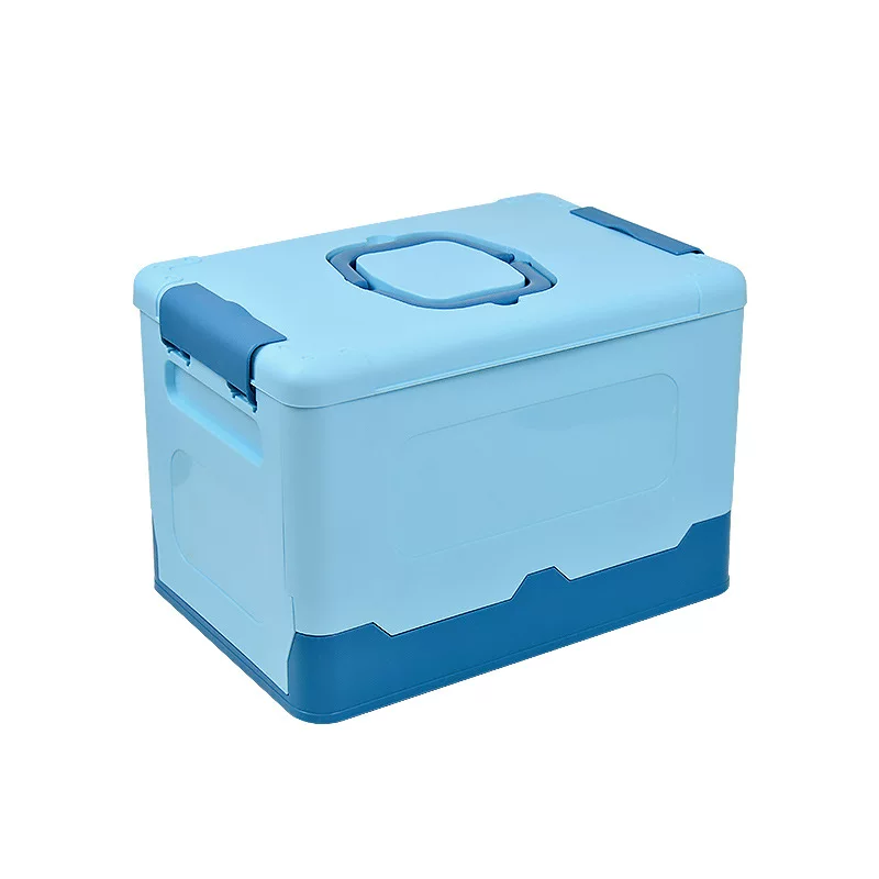 Outdoor camping storage box, car toolbox, foldable handheld organizing box, large-capacity plastic storage box, toy
