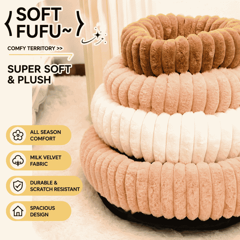 Cat bed, winter-thickened and warm, semi-enclosed, providing a sense of security for cats, suitable for all seasons, pet mat
