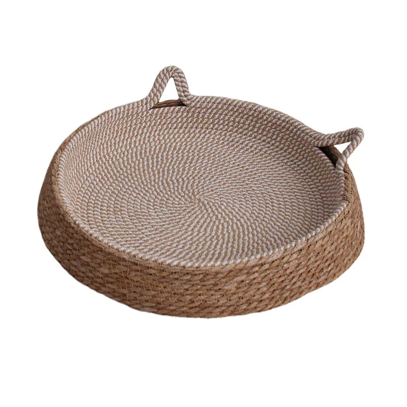 Rattan cat bed, summer cat scratching board, integrated cat bed, folding dual-purpose pet bed, factory
