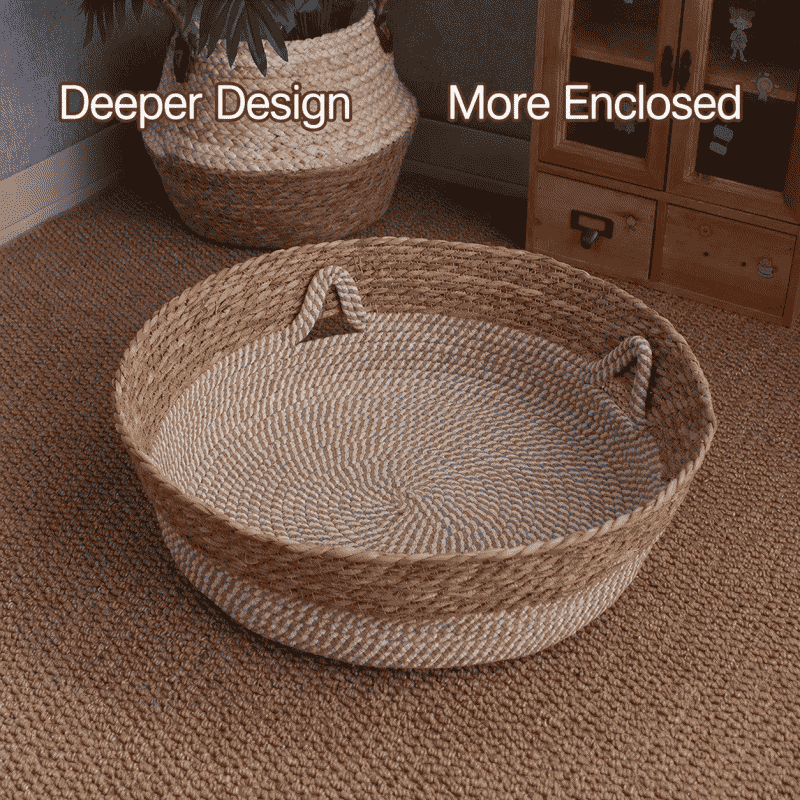 Rattan cat bed, summer cat scratching board, integrated cat bed, folding dual-purpose pet bed, factory