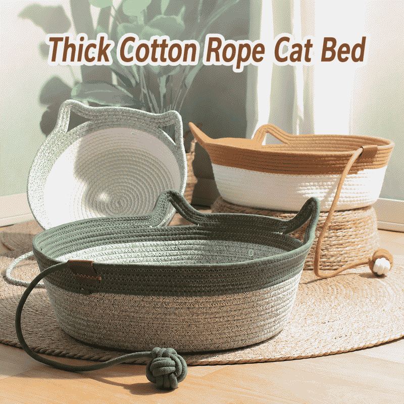 Rattan cat bed, supplies for stray cats in summer, pet bed, cat scratching board, integrated cat bed, dog bed