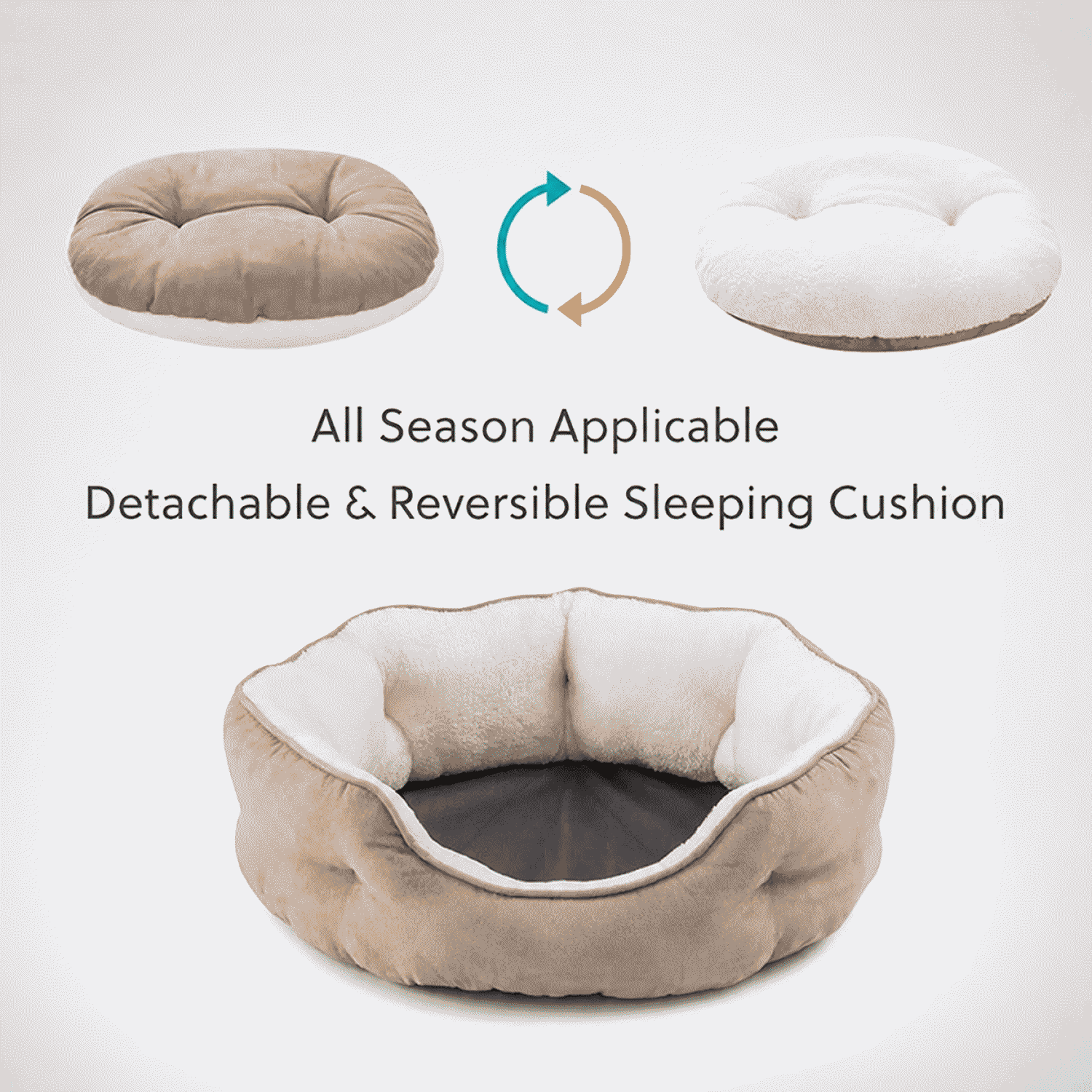 Winter warm round cat bed and dog bed, machine washable, small dog bed, pet bedding, new style