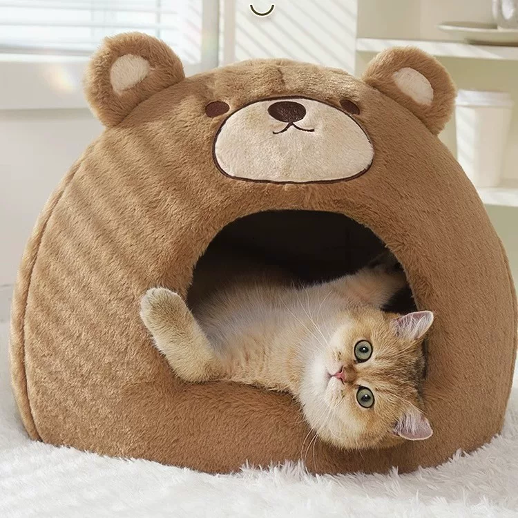 Cat bed, warm and enclosed for sleeping in winter, dog bed suitable for all seasons, pet sofa, cat bed, winter cat house