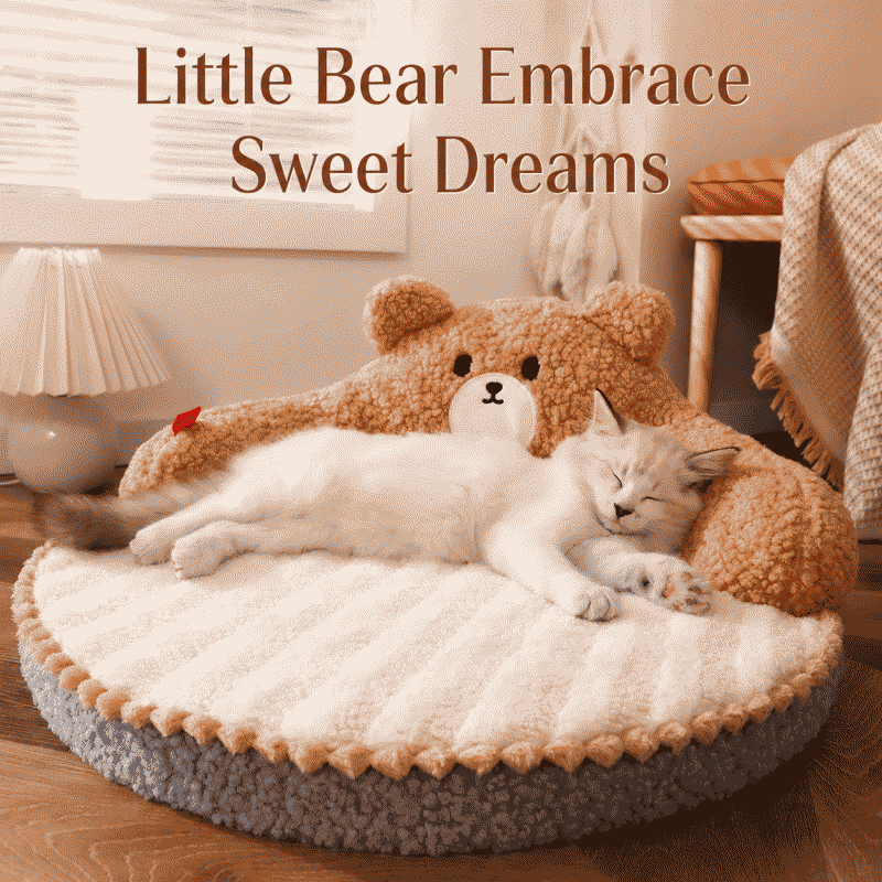 Cat bed for all seasons, winter pet bed, sleeping nest for cats, supplies for kittens, warm cat pad in winter