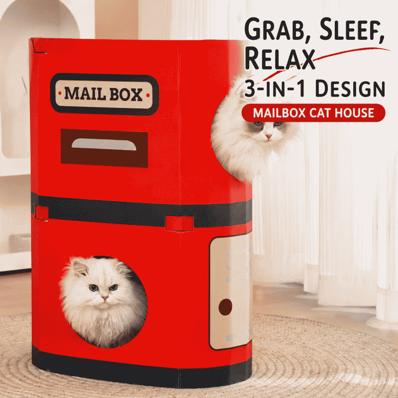 Cat bed and scratching board integrated, cat claw board, wear-resistant and non-flaky, vertical wall sticker, cardboard box, corrugated paper cat house, claw grinding