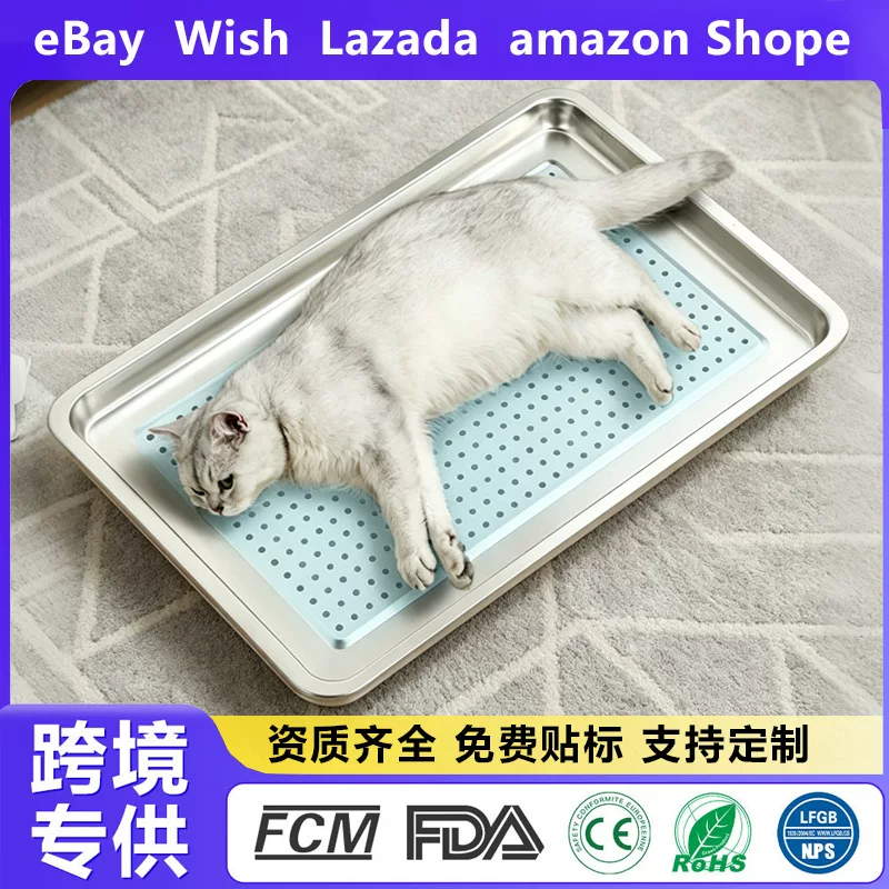 Stainless steel cooling cat bed, summer pet ice pad, sitting cushion, cat mat, dog mat