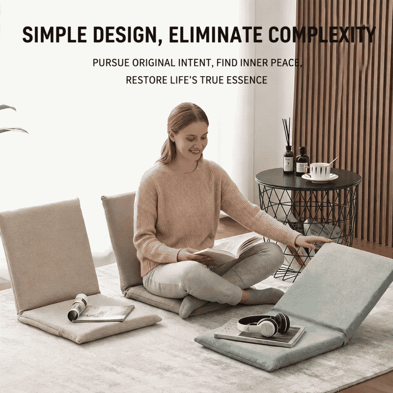 bedside armchair, cotton and linen, foldable, lazy sofa, floor-standing, legless, bay window, tatami, small sofa chair