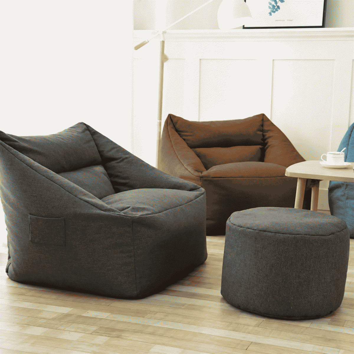 Bean bag cover, unfilled, soft and thick cotton, lazy armchair, comfortable sofa bag, bean bag chair, floor chair
