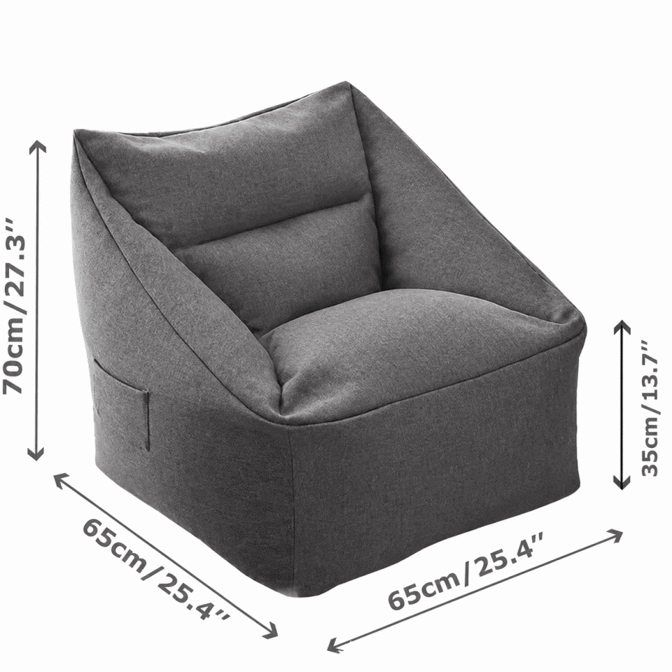 Bean bag cover, unfilled, soft and thick cotton, lazy armchair, comfortable sofa bag, bean bag chair, floor chair
