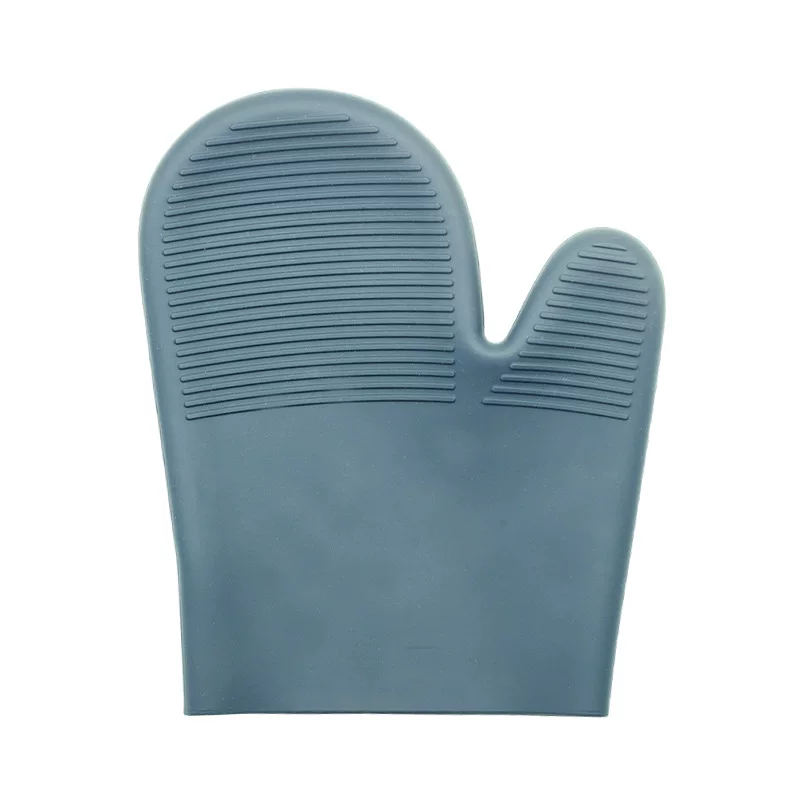 Customized heat-resistant gloves, insulated and thickened silicone oven mitts, baking-resistant high-temperature gloves, anti-slip and heat-resistant gloves