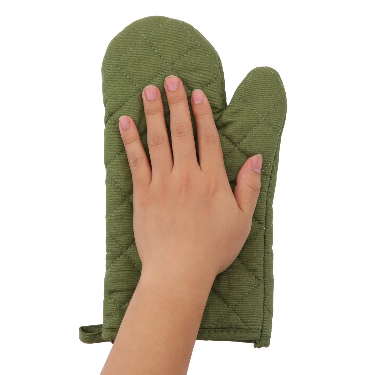 Four-piece set of heat-resistant gloves, high-temperature resistant, pure color, suitable for microwave ovens and kitchen baking, heat-resistant gloves for kitchen baking