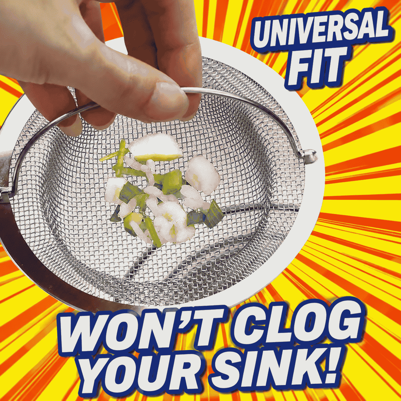 Kitchen sink filter mesh, stainless steel, thickened, sewer strainer, sink, vegetable washing basin, residue filtration, antibacterial, odor-resistant