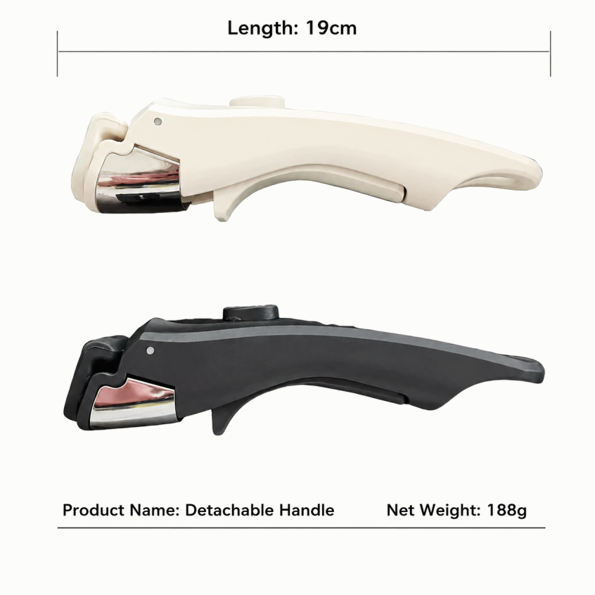 Universal detachable handle, pot handle, handle accessory, milk pot, wok, universal pot handle, heat-resistant handle