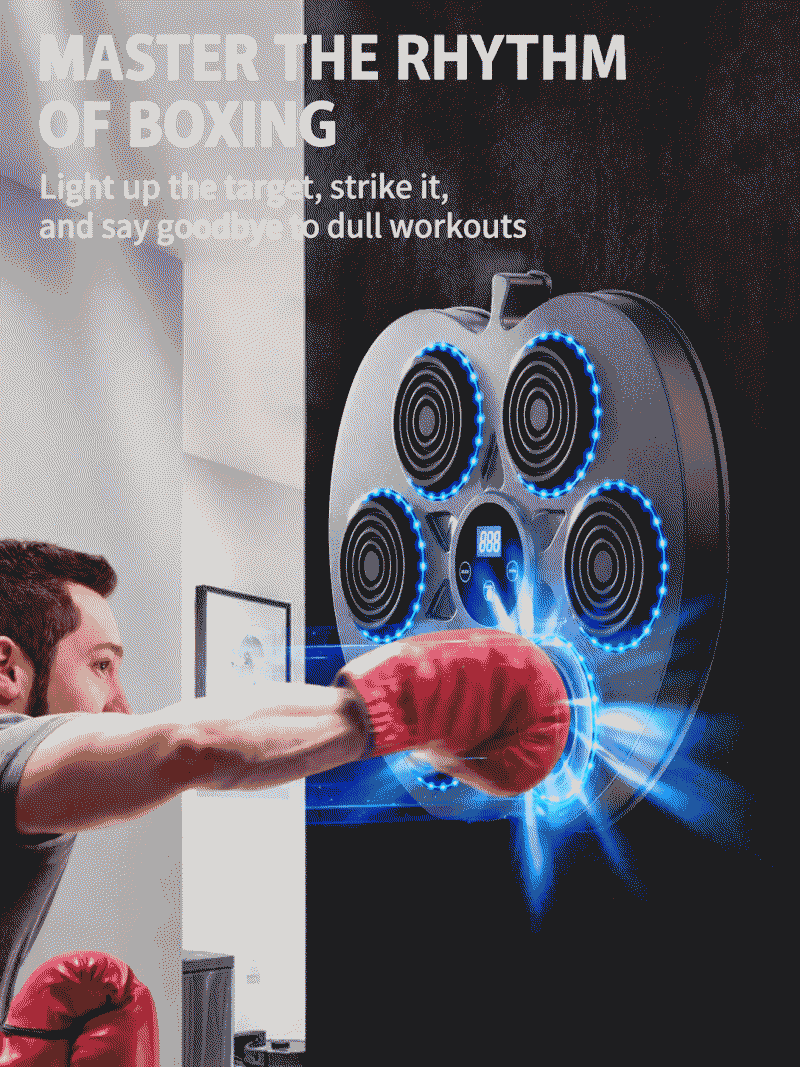 Intelligent music boxing machine, household adult wall target, children's hitting response, indoor electronic target, free sparring training equipment