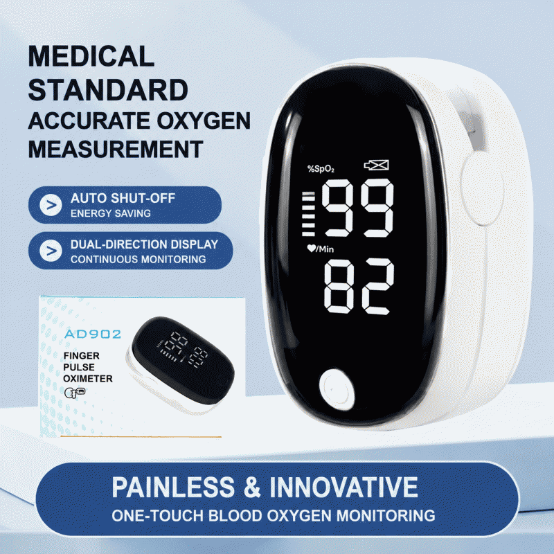 LK87 in-stock fingertip heart rate monitor with fingertip blood oxygen saturation measurement and pulse monitoring, black gemstone blood oxygen meter