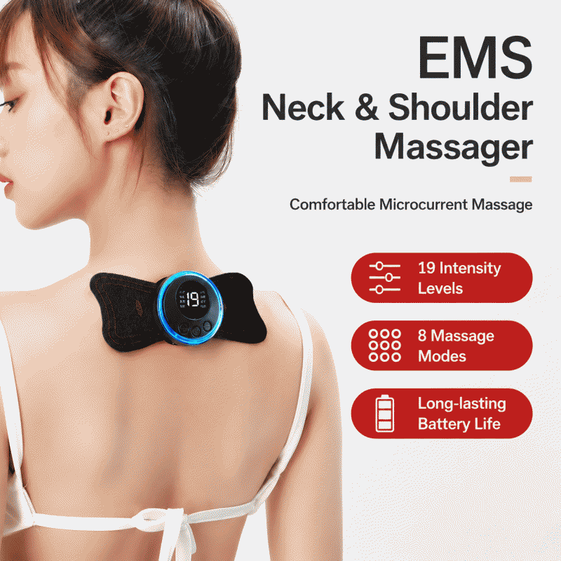 EMS pulse massage patch, intelligent, portable, multi-purpose electrotherapy mini massage device for shoulder, neck, cervical vertebra, and lumbar spine massage patch