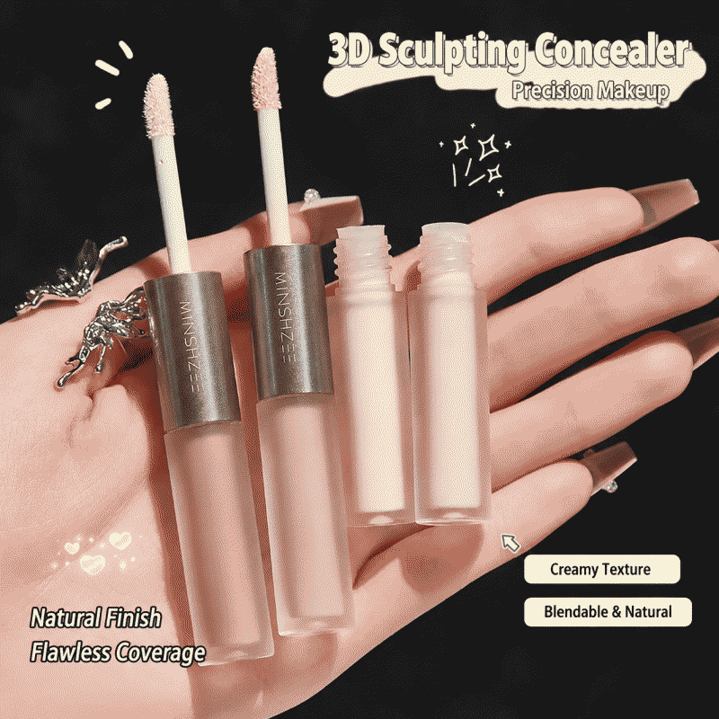 Mingxi Zhi double-headed liquid highlight and contouring stick for nose shadow, side shadow, facial brightening, and under-eye contouring, cross-border