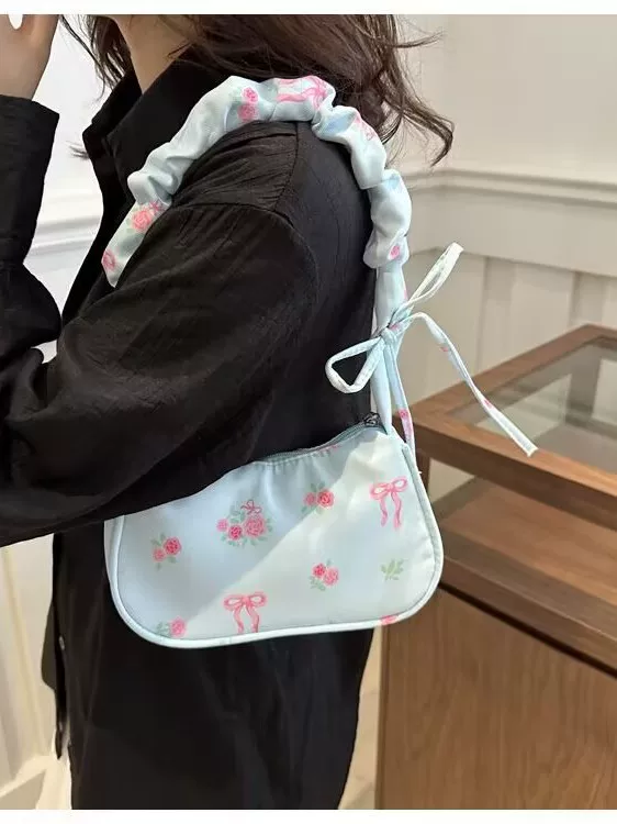 小碎花腋下包女2025新款小清新甜美手提包潮流韩版时尚简约单肩包