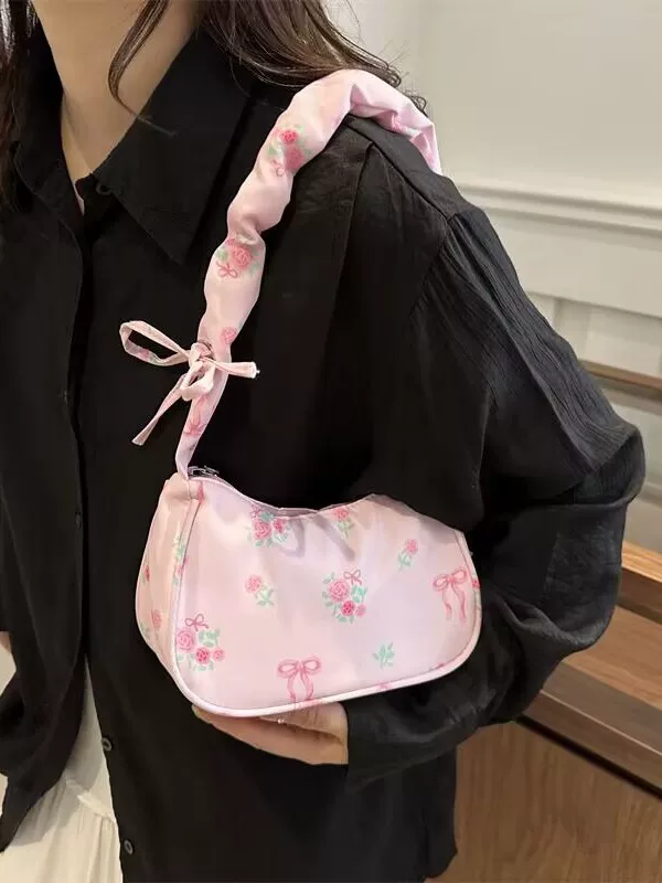 小碎花腋下包女2025新款小清新甜美手提包潮流韩版时尚简约单肩包