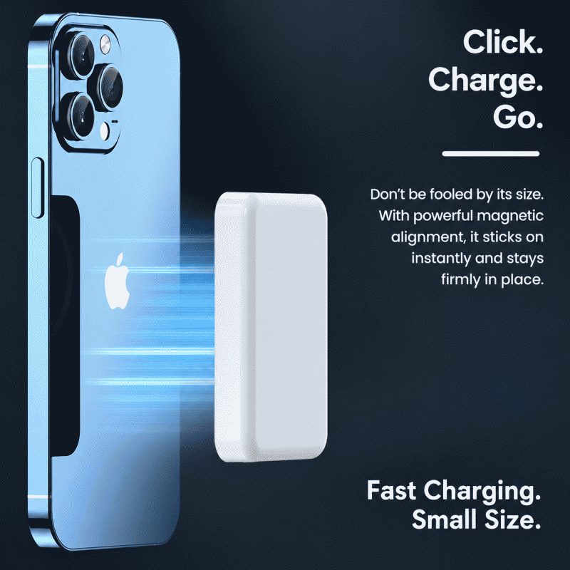 Suitable for Apple MagSafe Fast Wireless Charging Pad, iPhone Ultra-thin Portable Mini Mobile Power Bank