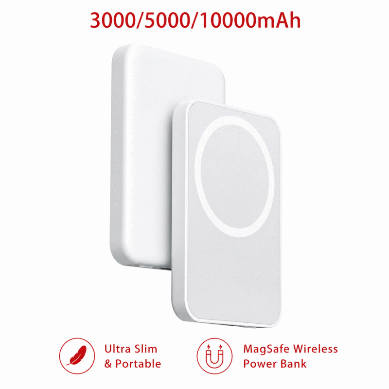 Suitable for Apple MagSafe Fast Wireless Charging Pad, iPhone Ultra-thin Portable Mini Mobile Power Bank
